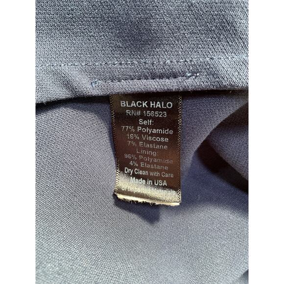 Black Halo 'Carolina' Blue Polyamide Dress Size 4 - Picture 5 of 5